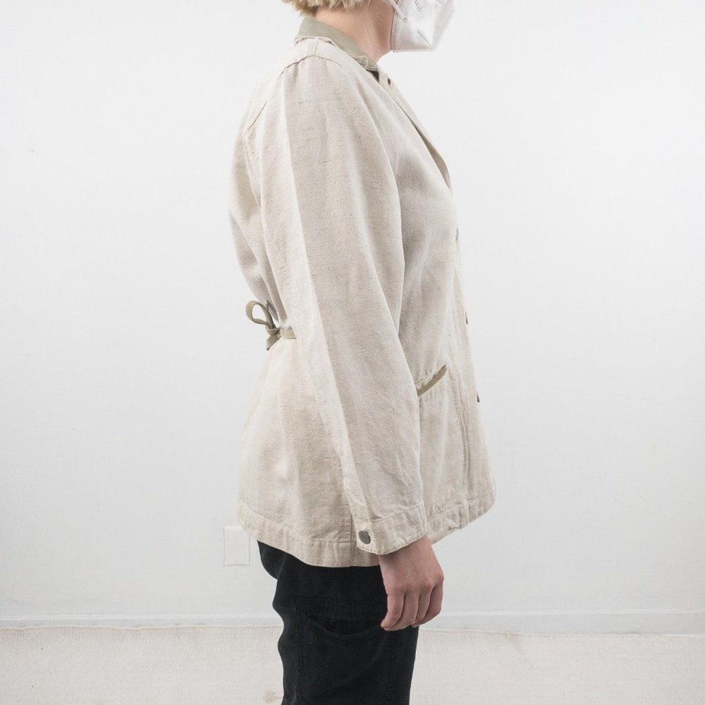 Vintage 90s GAP M Field Utility Jacket Natural - Picture 5 of 14